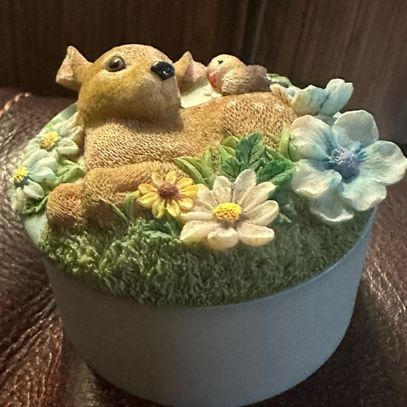 Trinket Box Deer Westland giftware national wildlife federation girodano art1998 - Picture 2 of 7